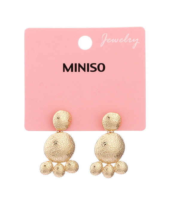 Miniso Textured Ball Earrings (1 Pair)