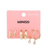 Miniso Shiny Ear Hoops (3 Pairs)