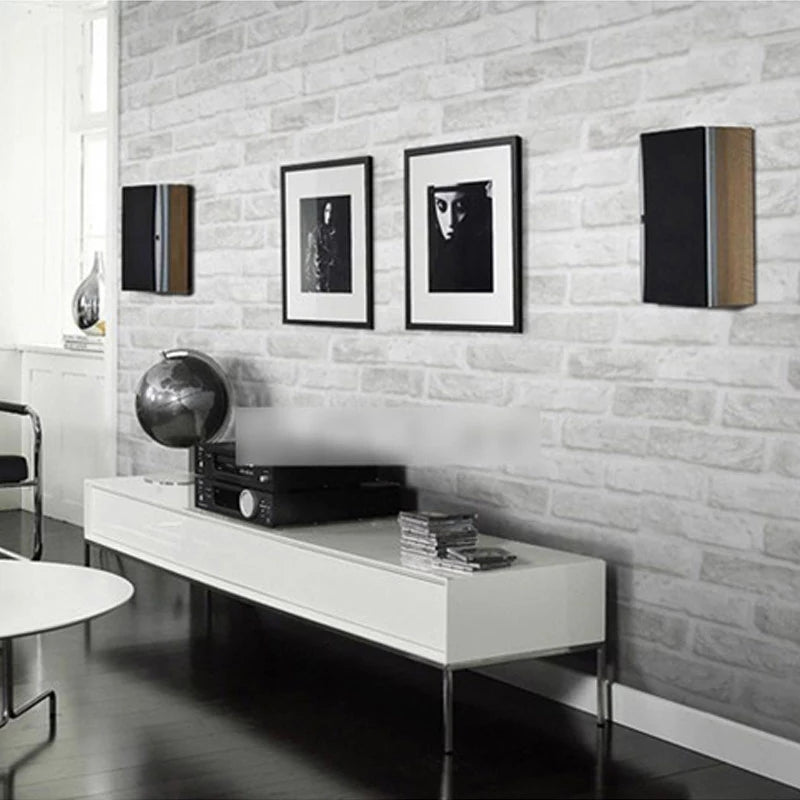Wallpaper PVC 3D Brick grey white foam thick vinyl 54.15 square feet waterproof - astore.in