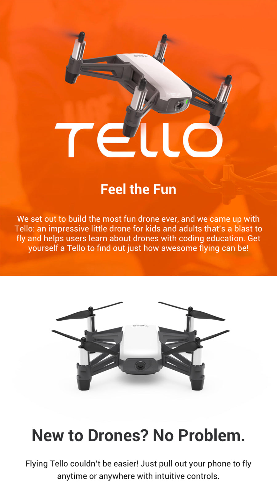 DJI Tello Mini Drone APP Remote Control FPV RC Quadcopter Drones 720P HD Transmission Camera with EZ Shots - astore.in