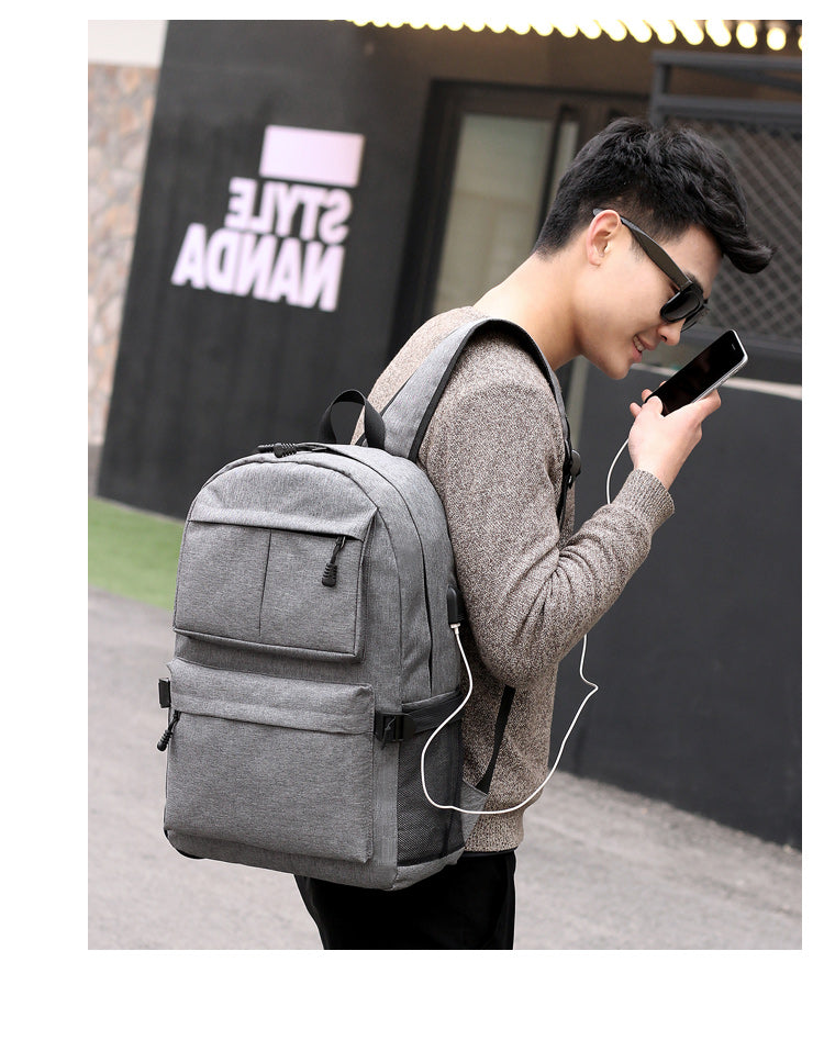 RYUGA Korean Fashion Unisex Backpack with USB CHARGE Port - astore.in