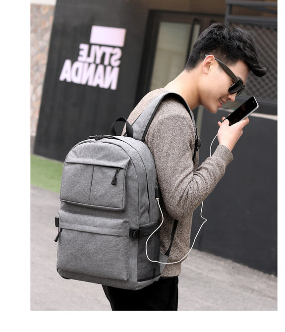 RYUGA Korean Fashion Unisex Backpack with USB CHARGE Port - astore.in