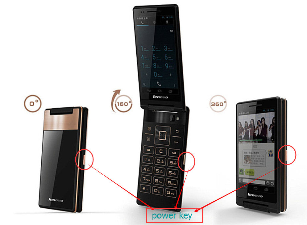 Original Lenovo Android Business Flip Phone Antique A588T 4GB ROM Dual Sim - astore.in