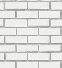 Wallter Brick Design Wallpaper White 3D Waterproof Roll - astore.in