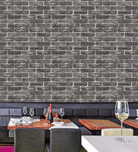 Brick Design Wallpaper Black Vintage 9.5 Meter Roll - astore.in