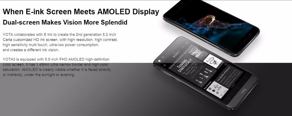 Original Yotaphone 3 E-Ink Display Mobile Phone