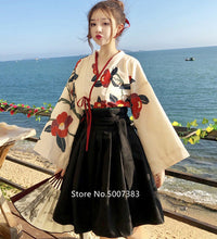 Japanese traditional Floral Kimono Top Skirt set - astore.in