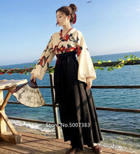 Japanese traditional Floral Kimono Top Skirt set - astore.in