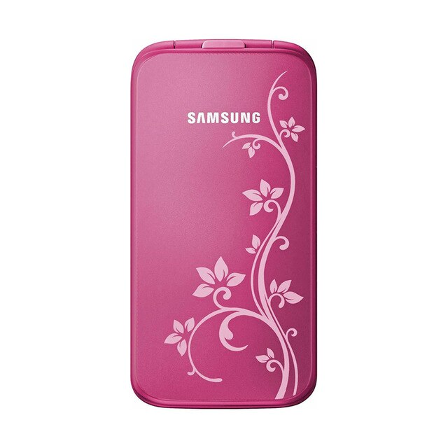 Original Samsung C3520 Unlocked 2.4 Inch English Keyboard Only 3G WCDMA 1.3MP Flip Mobile Phone Refurbished Cellphone - astore.in