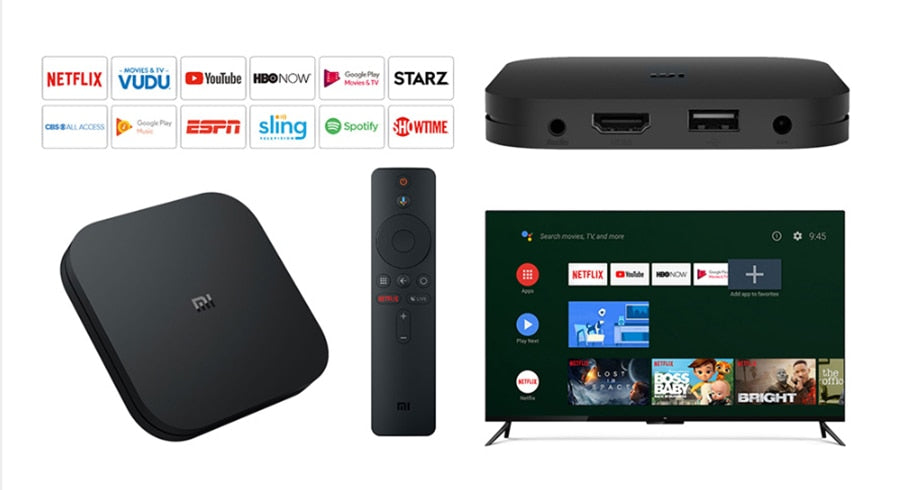  Xiaomi Mi Box S 4K HDR Android TV Remote Streaming Media Player  with Google Assistant Streaming Device 4K Ultra HD : Electronics