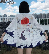 Japanese Kimono Traditional Clothing Crane Carp Anime Kimono Dress Shirts Women Samurai Haori Hombre Yukata Man Cardigan Shirt