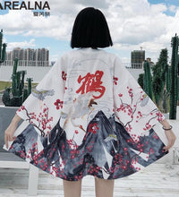 Japanese Kimono Traditional Clothing Crane Carp Anime Kimono Dress Shirts Women Samurai Haori Hombre Yukata Man Cardigan Shirt