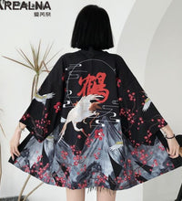 Japanese Kimono Traditional Clothing Crane Carp Anime Kimono Dress Shirts Women Samurai Haori Hombre Yukata Man Cardigan Shirt