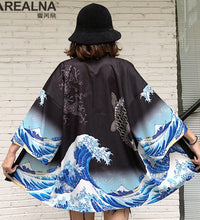 Japanese Kimono Traditional Clothing Crane Carp Anime Kimono Dress Shirts Women Samurai Haori Hombre Yukata Man Cardigan Shirt