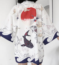 Japanese Kimono Traditional Clothing Crane Carp Anime Kimono Dress Shirts Women Samurai Haori Hombre Yukata Man Cardigan Shirt