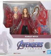 Original Bandai Marvel Avengers Endgame Wanda Scarlet Witch Vision Shf 15 Cm Doll Action Figure Collection Model Adult Kids Toys