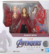 Original Bandai Marvel Avengers Endgame Wanda Scarlet Witch Vision Shf 15 Cm Doll Action Figure Collection Model Adult Kids Toys