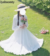 Japanese Summer Lolita Style White Dress Peter Pan Collar High Waist Princess Fairy Dress Elegant Cute Kawaii Girl Ruffles Dress