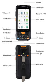 CARIBE Data Collector Rugged PDA Wireless 1D 2D Barcode Reader Android Mobile Phone Rugged Waterproof