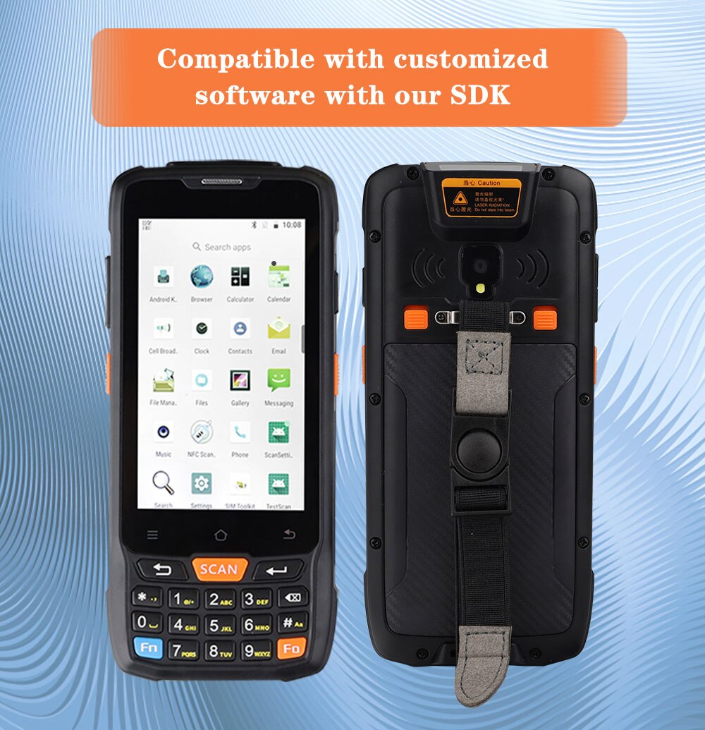 CARIBE Data Collector Rugged PDA Wireless 1D 2D Barcode Reader Android Mobile Phone Rugged Waterproof
