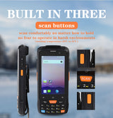 CARIBE Data Collector Rugged PDA Wireless 1D 2D Barcode Reader Android Mobile Phone Rugged Waterproof