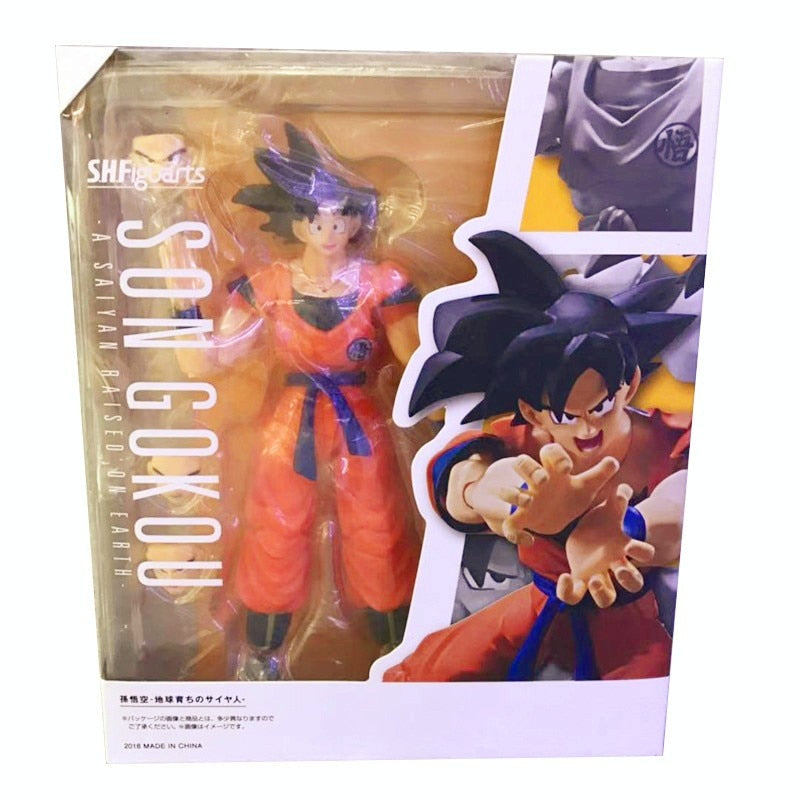SHF youth Son Goku Action Figure Toys For Kids Anime Dragon-Ball Red Goku Kakarotto Soldier Face Changing Dolls Gift Collectible