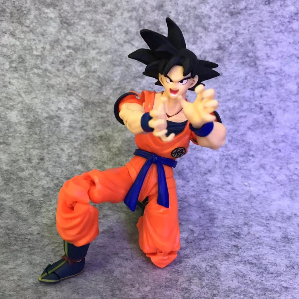 SHF youth Son Goku Action Figure Toys For Kids Anime Dragon-Ball Red Goku Kakarotto Soldier Face Changing Dolls Gift Collectible