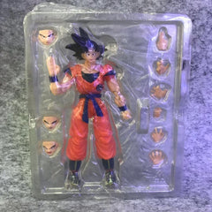 SHF youth Son Goku Action Figure Toys For Kids Anime Dragon-Ball Red Goku Kakarotto Soldier Face Changing Dolls Gift Collectible