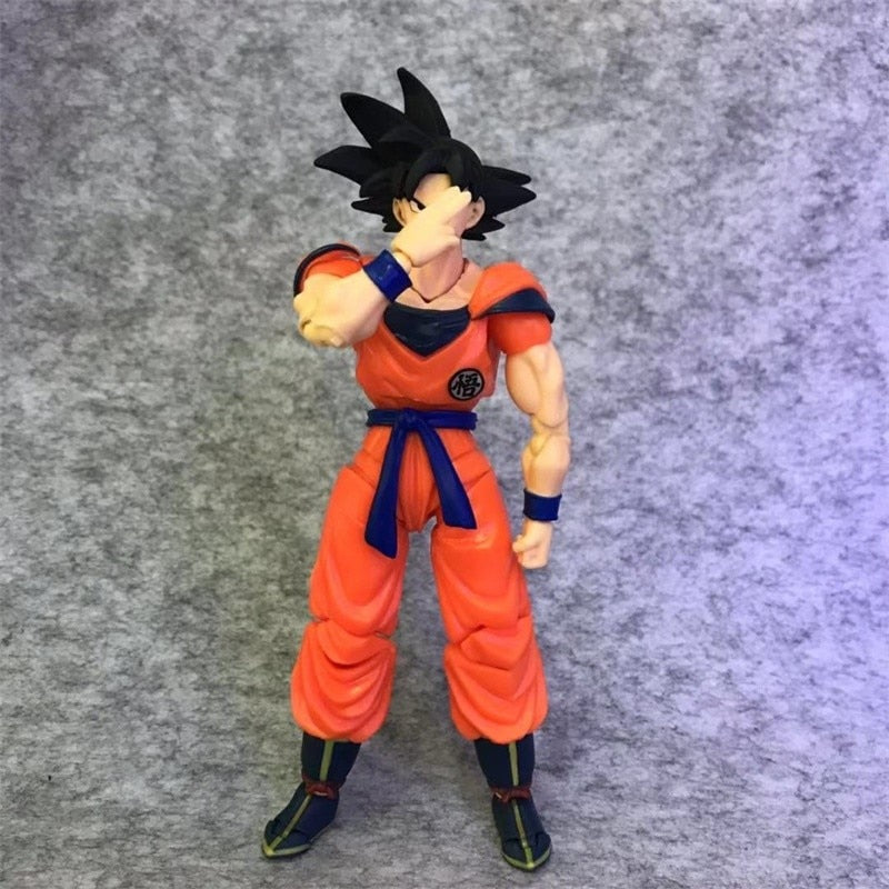 SHF youth Son Goku Action Figure Toys For Kids Anime Dragon-Ball Red Goku Kakarotto Soldier Face Changing Dolls Gift Collectible