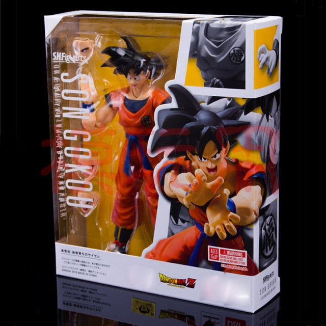 SHF youth Son Goku Action Figure Toys For Kids Anime Dragon-Ball Red Goku Kakarotto Soldier Face Changing Dolls Gift Collectible