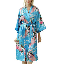 Lady Sexy Costumes Japanese Kimono Yukata Dress With Belt Satin Silk Cardigan Pajamas Sleepwear Woman Smooth Bathing Robe Gown