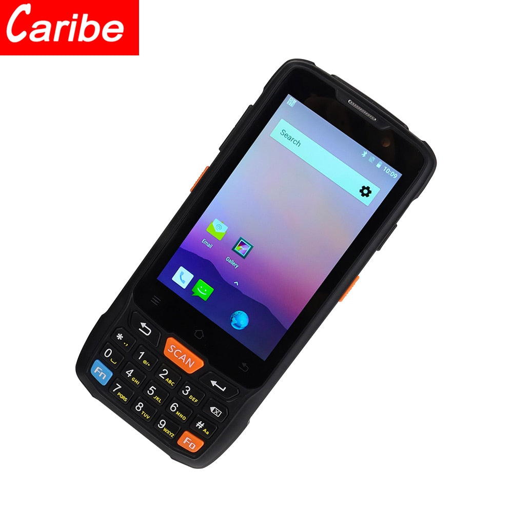 Caribe Military Grade PL-40L Rugged handheld PDA 1D Barcode Scanner Android IP65  waterproof Mobile Phone