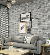 Brick Design Wallpaper Black Vintage 9.5 Meter Roll - astore.in