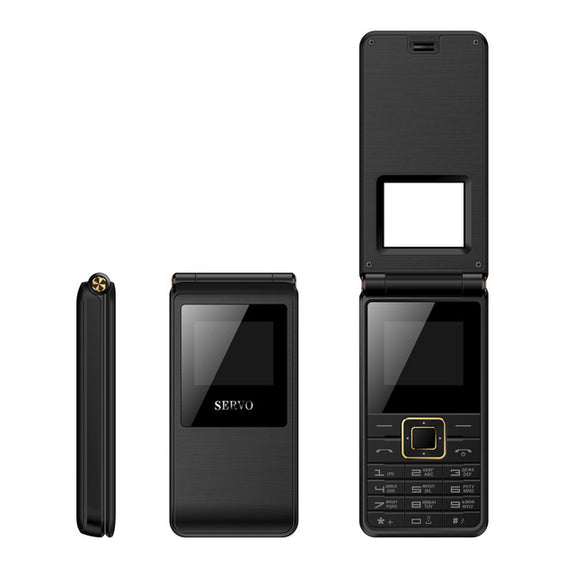 SERVO Flip Phone Dual SIM Card Cellphone GSM - astore.in